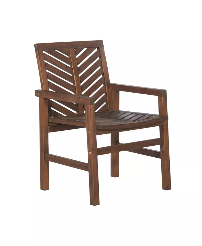 Walker Edison Patio Wood Chairs Set Of 2