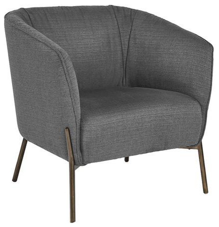 Chandelle Lounge Chair   Zenith Graphite Grey   Midcentury   Armchairs And Accent Chairs   by Virgil Stanis Design  Houzz