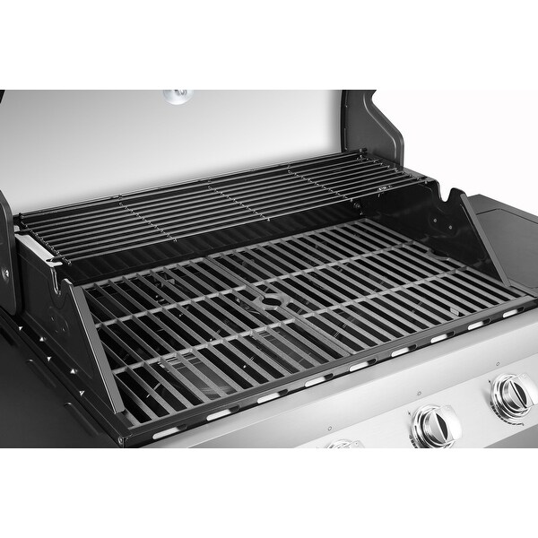 4 Burner Silver and Black Propane Gas Grill