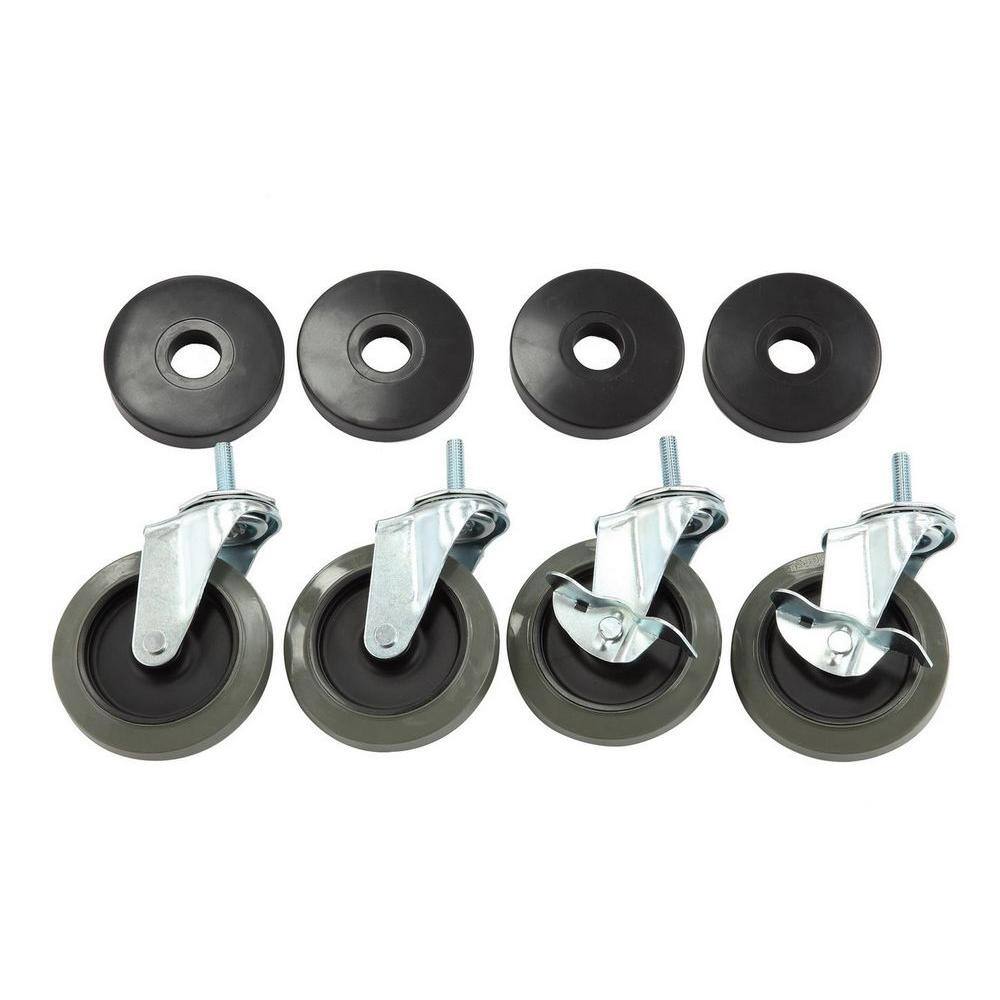 HDX 4 in. Industrial Casters with Bumper (4-Pack) 30260PS-2