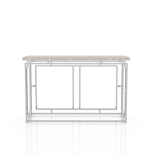 Furniture of America Angelina 47-in. Modern Glam Geometric Sofa Table