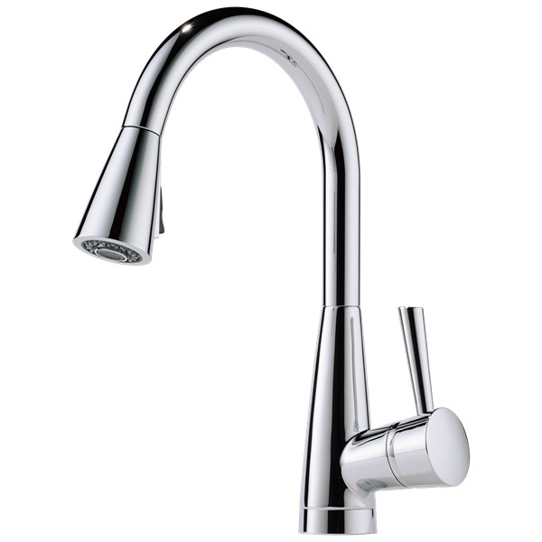 Venuto Single Handle Pull-Down Kitchen Faucet - Polished Chrome