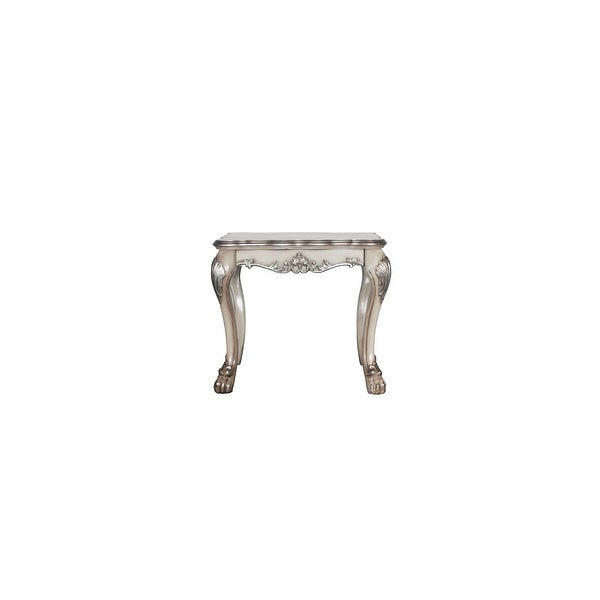 ACME Dresden End table in Vintage Bone White