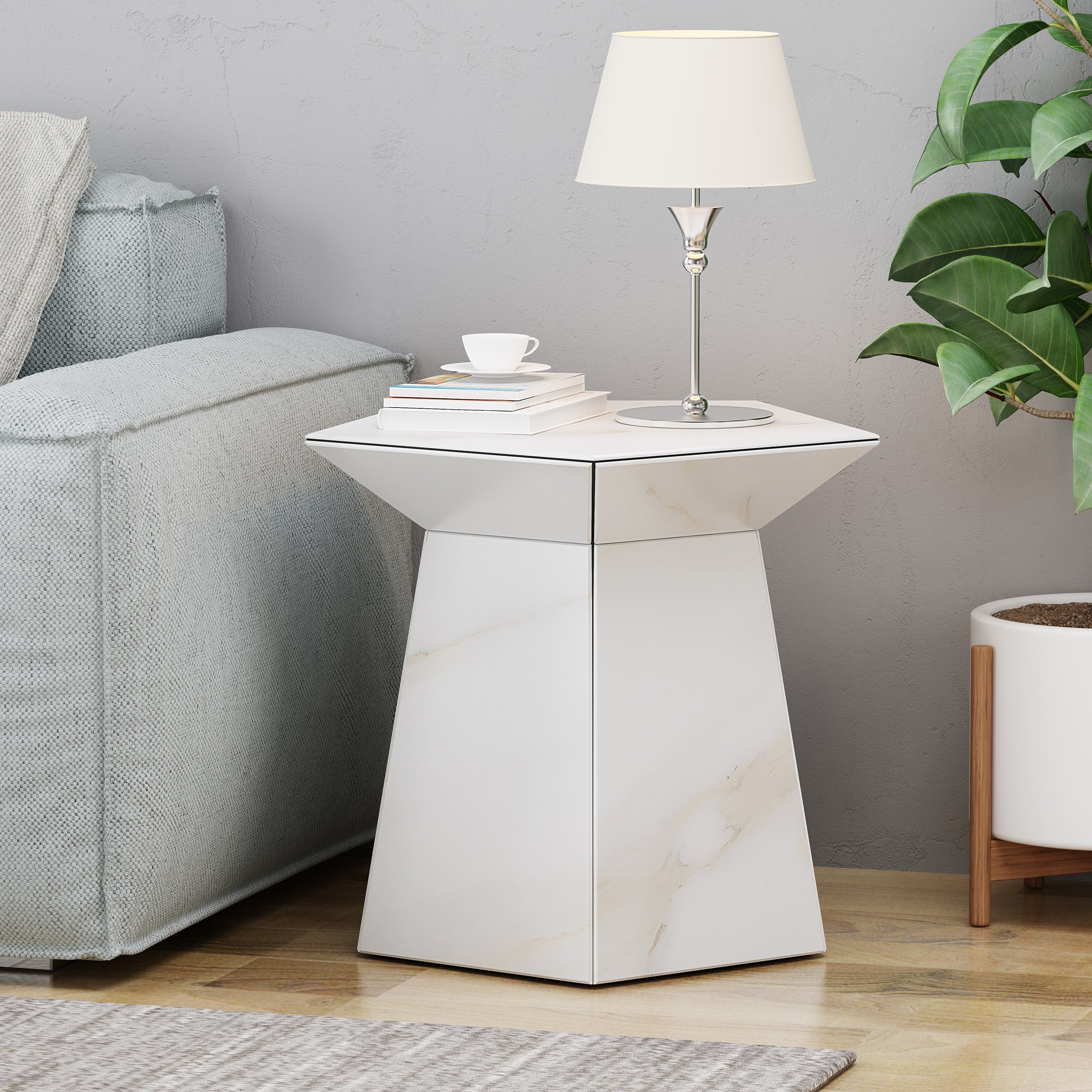 Volantis Modern Pentagon Accent Table