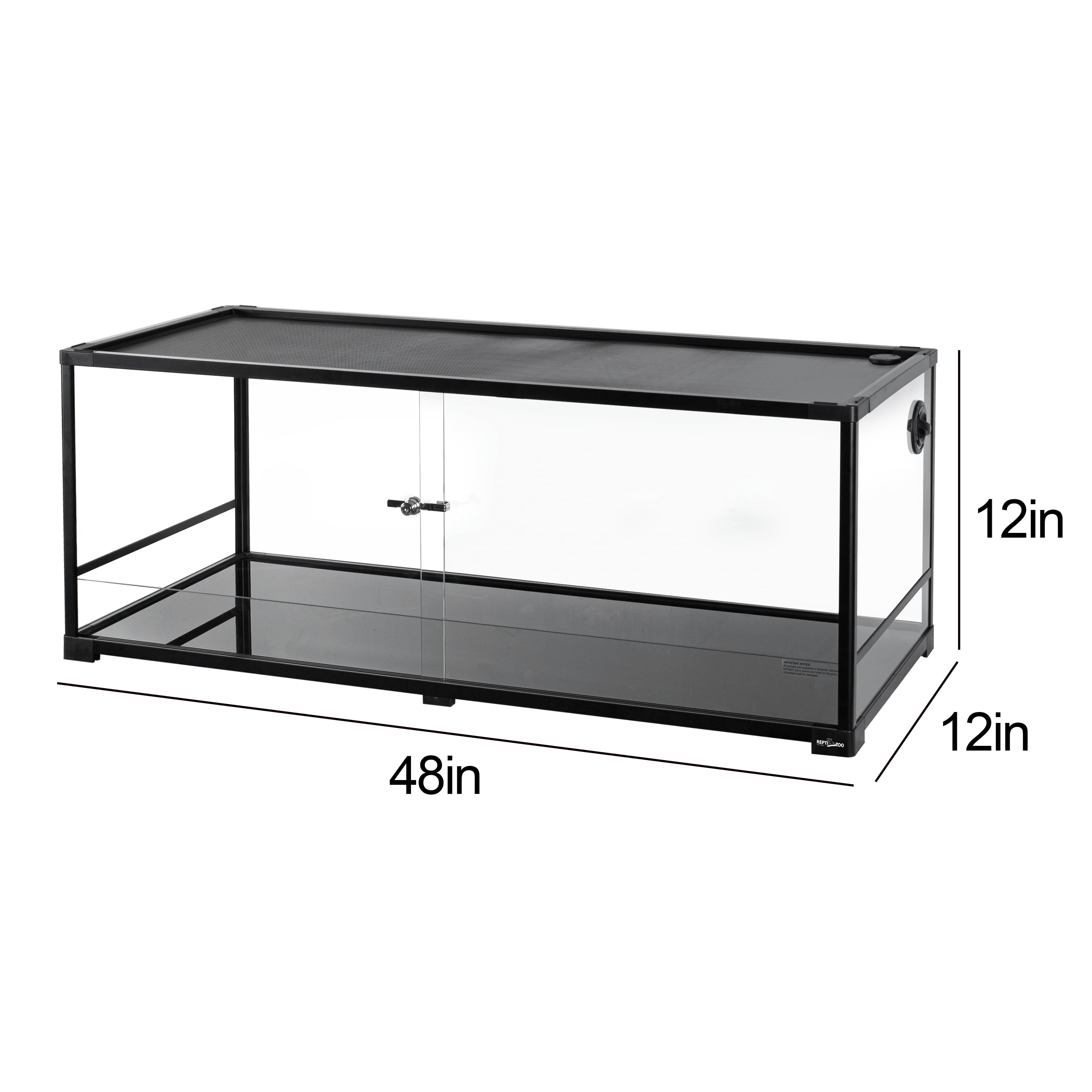 REPTIZOO Reptile Glass Tank - 48 x 18 x 18 Inches Knock Down Full View Natural Terrarium