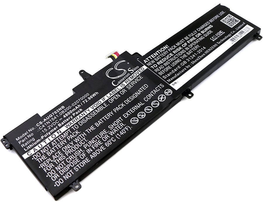 Asus G702VM G702VMGC045T G702VMGC071T G702VMGC0 Replacement Battery BatteryClerkcom Laptop and Notebook