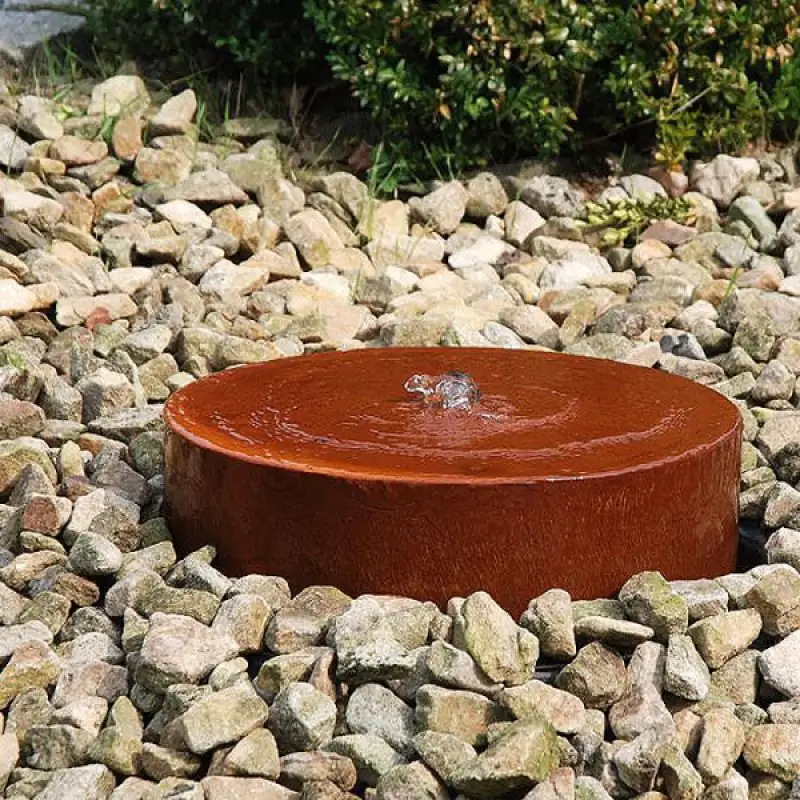 corten steel water table outdoor garden yard water fountain Wasserfontane cascata