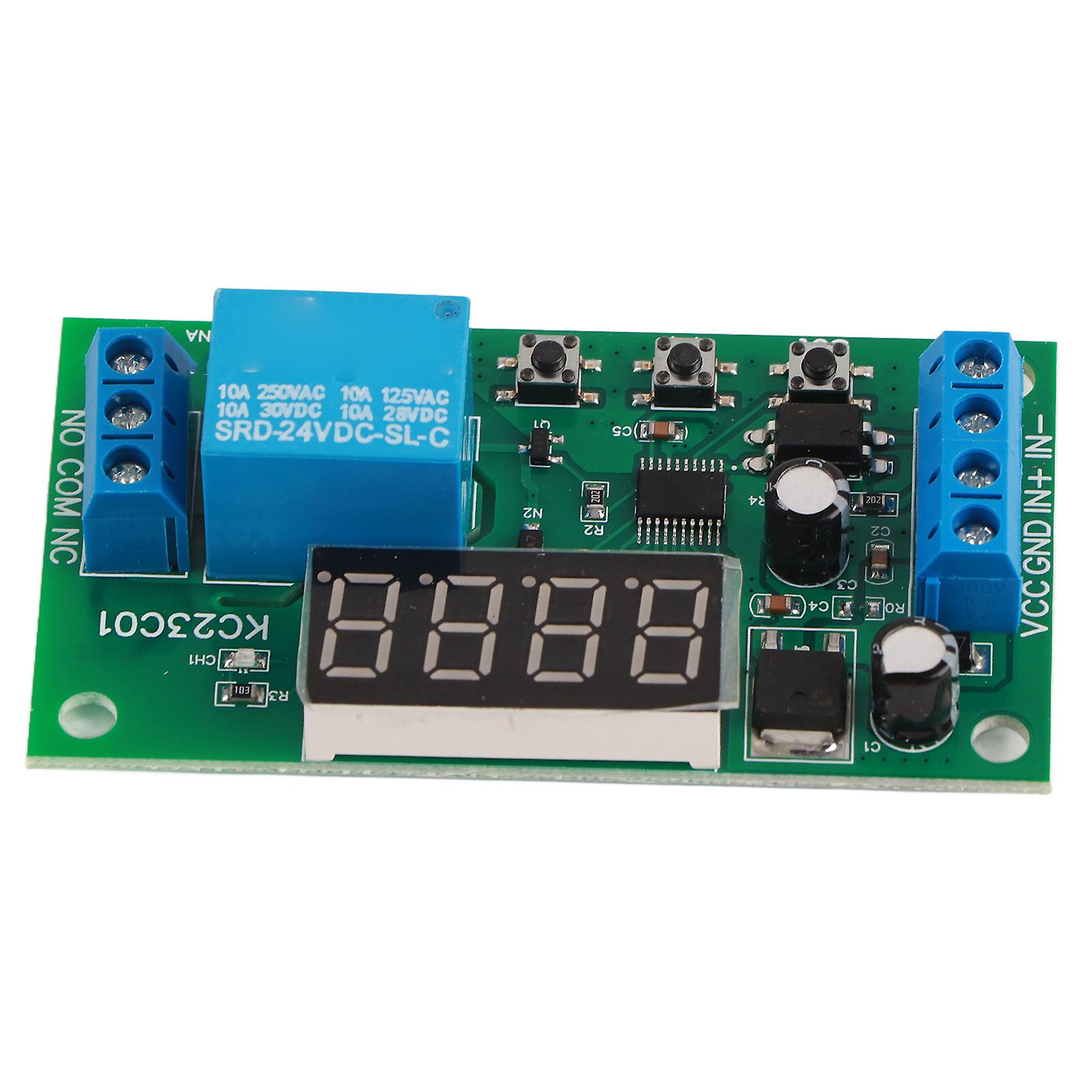 Multifunctional Pulse Counter Relay Board 0.1S to 9999999.9s 0.01s Accuracy 1 Channel Relay Module 24V