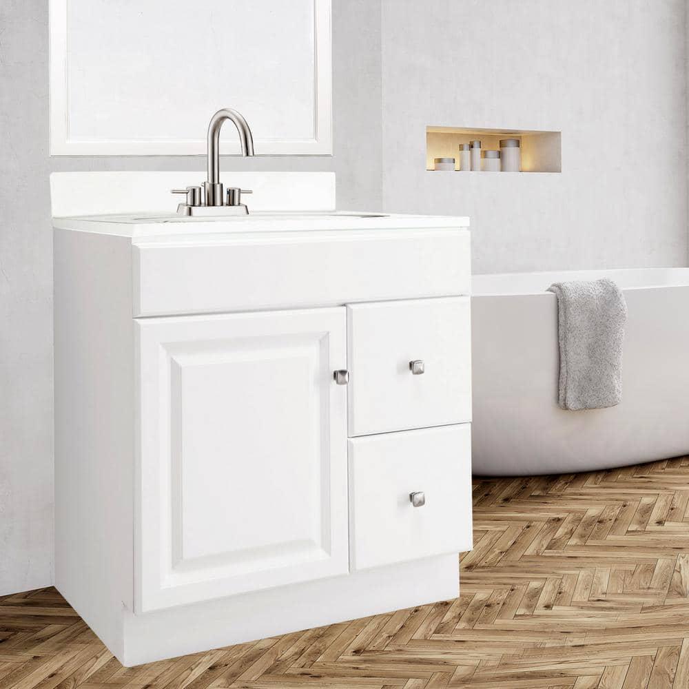 Design House Wyndham 30 in W x 18 in D Unassembled Bath Vanity Cabinet Only in White SemiGloss