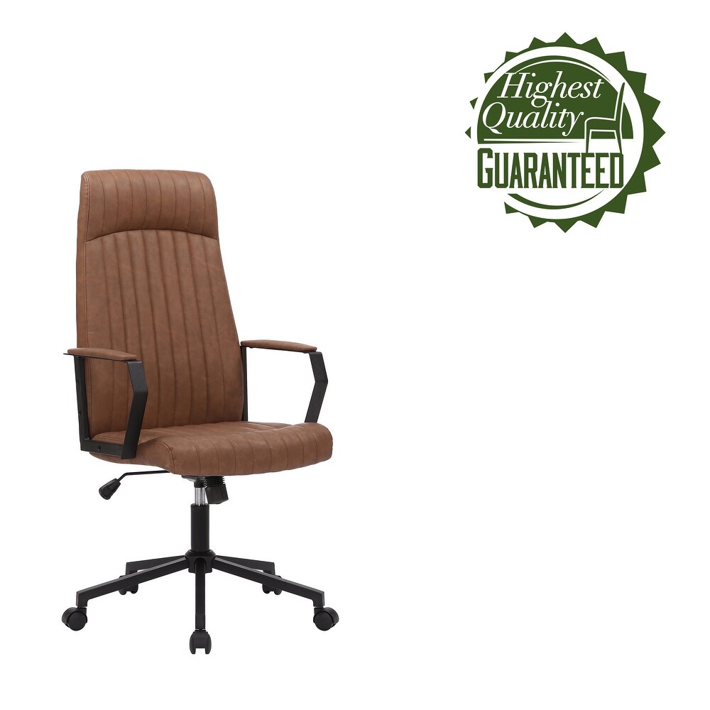 Porthos Home Shea Office Chair with Tilt Mechanism  PU Upholstery