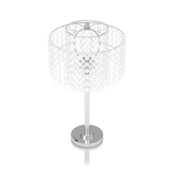 Silver Orchid Nissen Glam Chrome Table Lamp