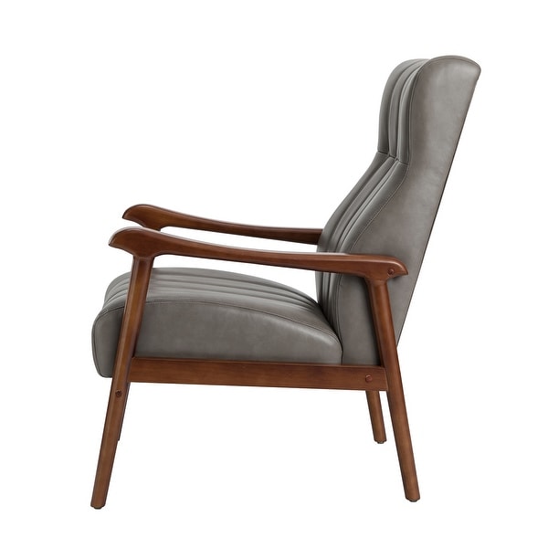 Olinto Wood Upholstery Armchair with Solid Wood Legs by HULALA HOME