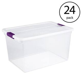 Sterilite 66 Qt. ClearView Latch Box Storage Bin Container (24-Pack) 24 x 17571706