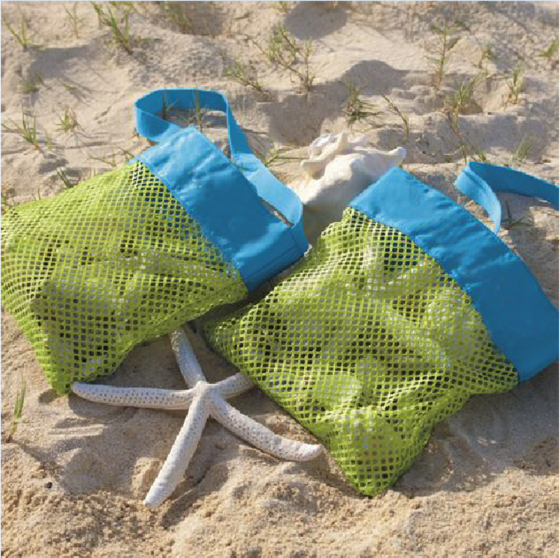 COUTEXYI Beach Mesh Bag， Toys Organized Foldable Storage Bag， Capacity Tote Bag