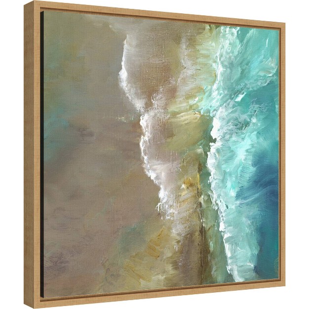 X 16 quot Aerial Coast Iii By Sheila Finch Framed Wall Canvas Amanti Art