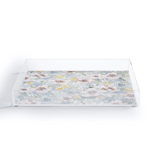 Jacqueline Maldonado Sun Drenched Floral Acrylic Tray Deny Designs