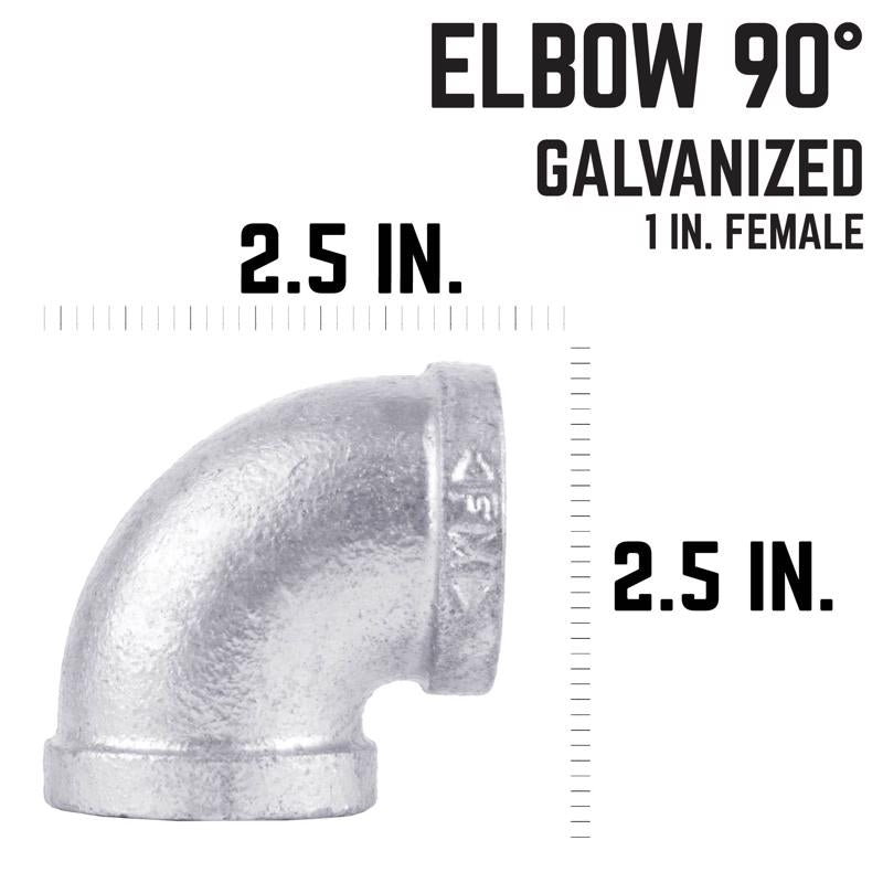 90 DEG ELBOW GALV 1X1