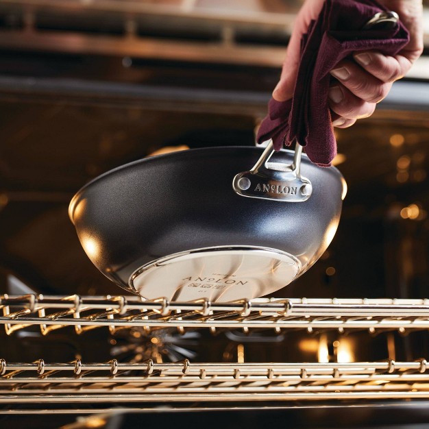 Nonstick Induction Fry Wok With Lid Super Dark Gray