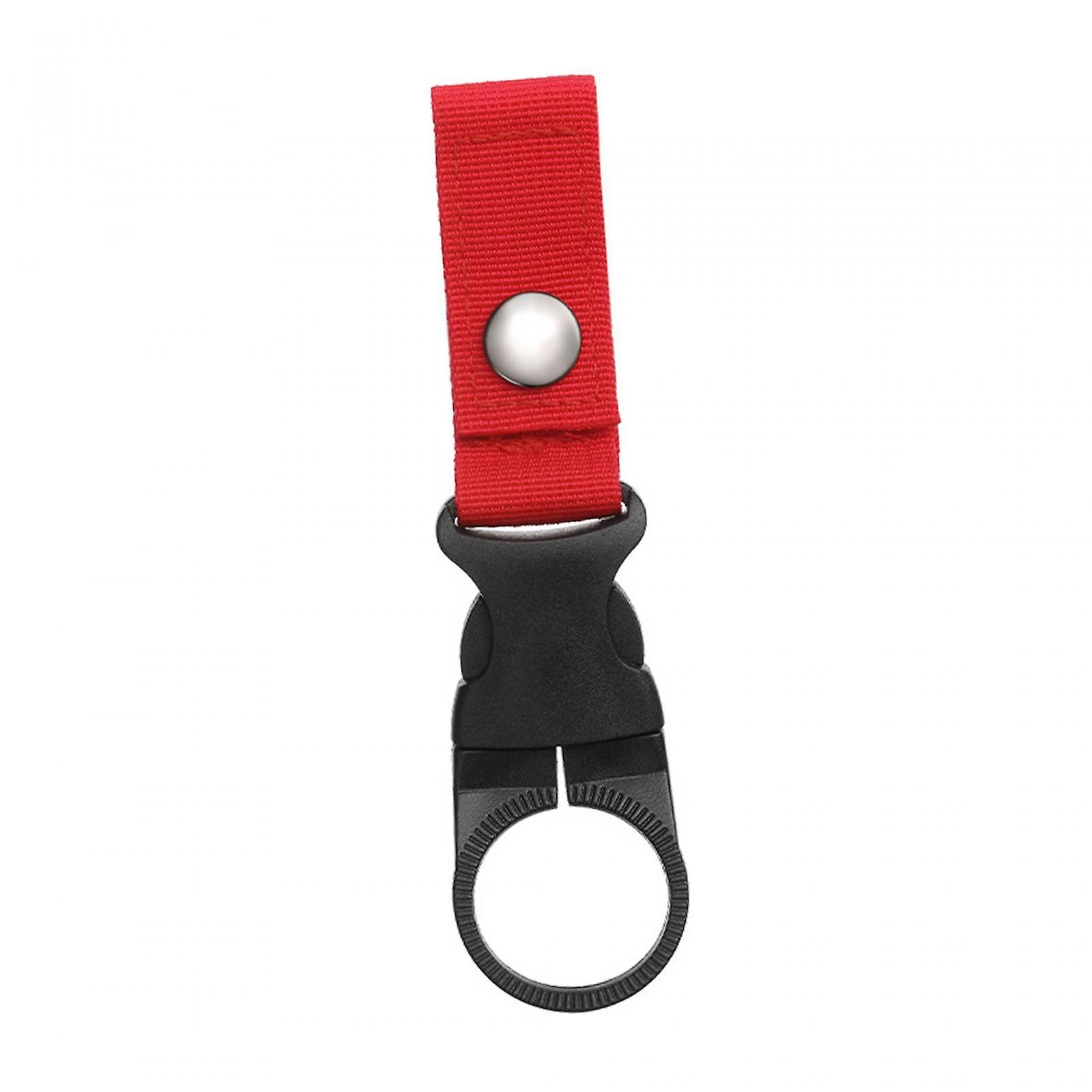 Outdoor Camping Water Bottle Holder Clip Hiking Carabiner Belt Buckle Red