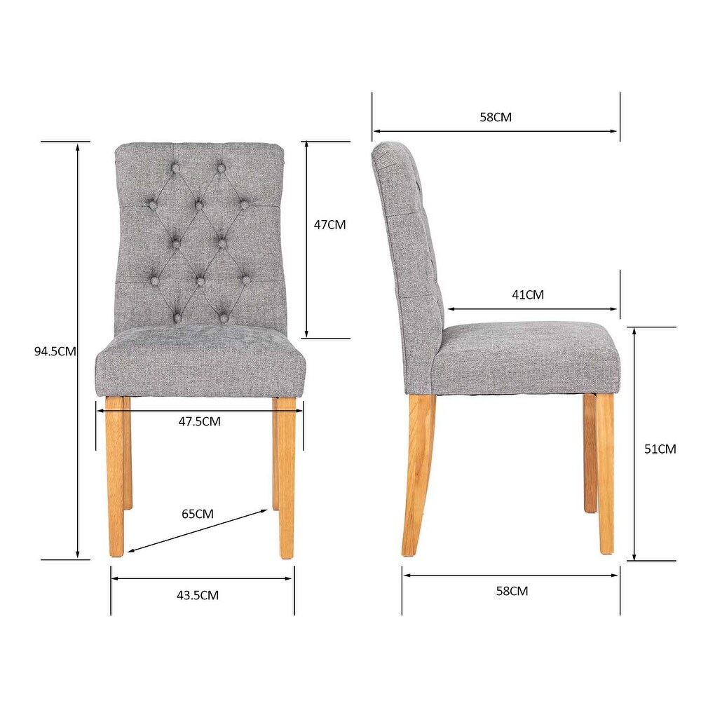 Homylin Upholstered Tufted Dining Chair (Set of 2)