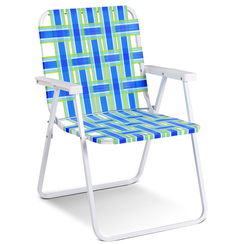 6-Pack Folding Beach Chairs, Fade Resistant Webbing Design, Portable Camping Chair, Foldable Patio Chair, Outdoor Lawn Chair