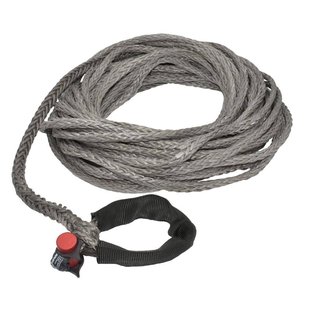 LockJaw 716 in. x 75 ft. 7400 lbs. WLL Synthetic Winch Rope Line with Integrated Shackle 20-0438075