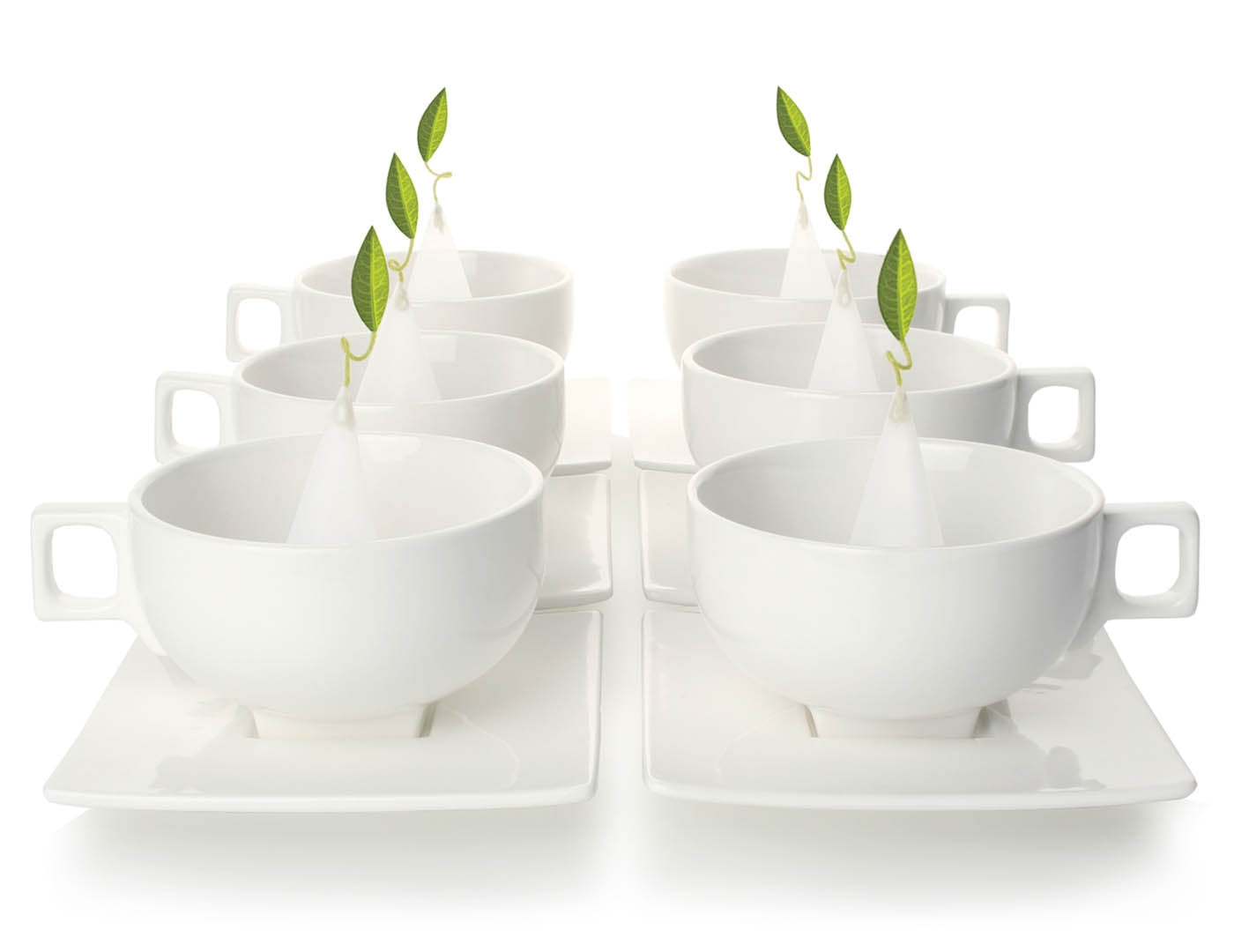 6-Piece Ceramic Tea Cup Set – Elegant Tea Mugs for Group Enjoyment