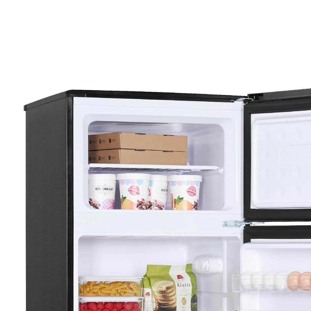 Magic Chef 73 cu ft 2Door Mini Fridge in Platinum Steel with Freezer