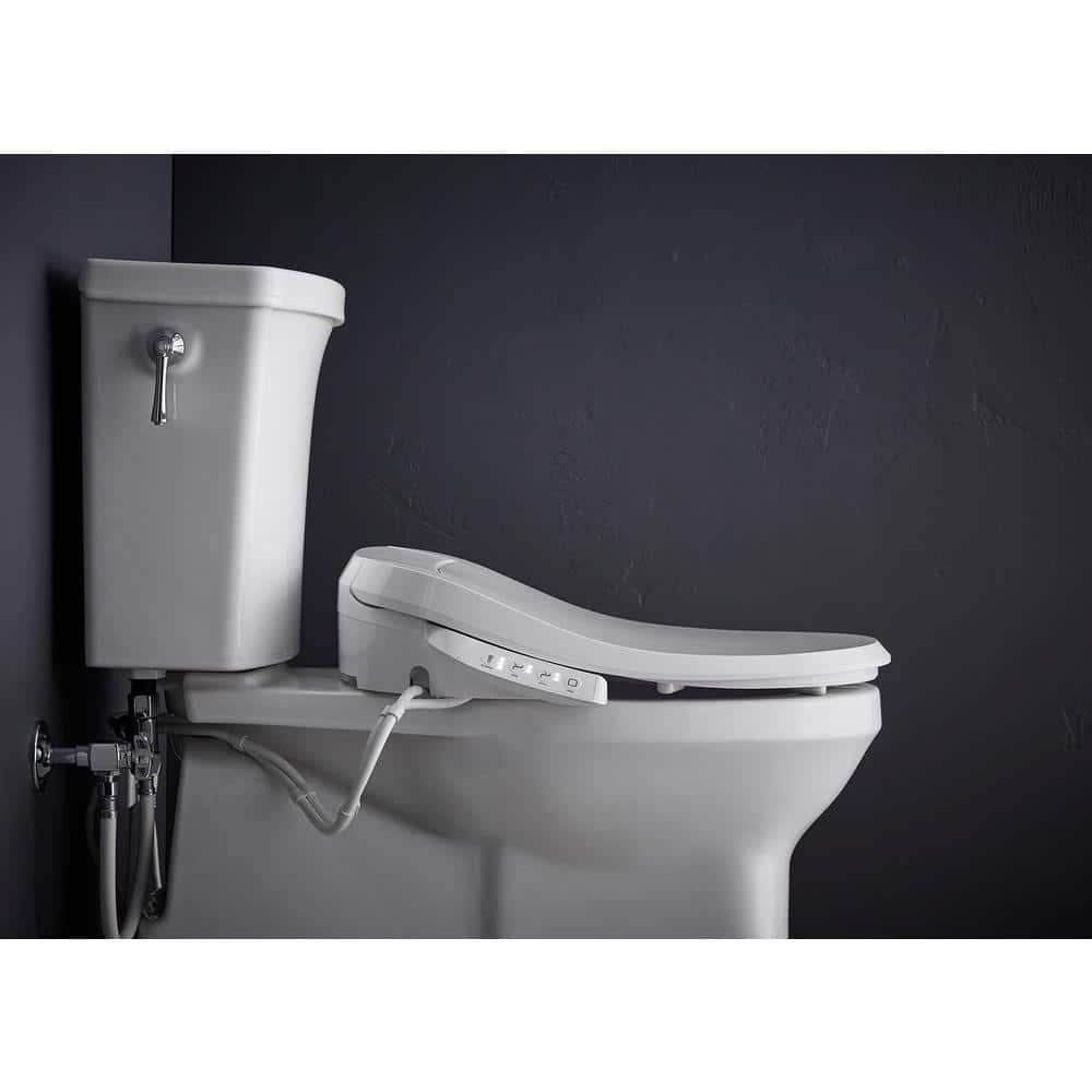 KOHLER C3420 Electric Heated Bidet Seat for Elongated Toilet in White