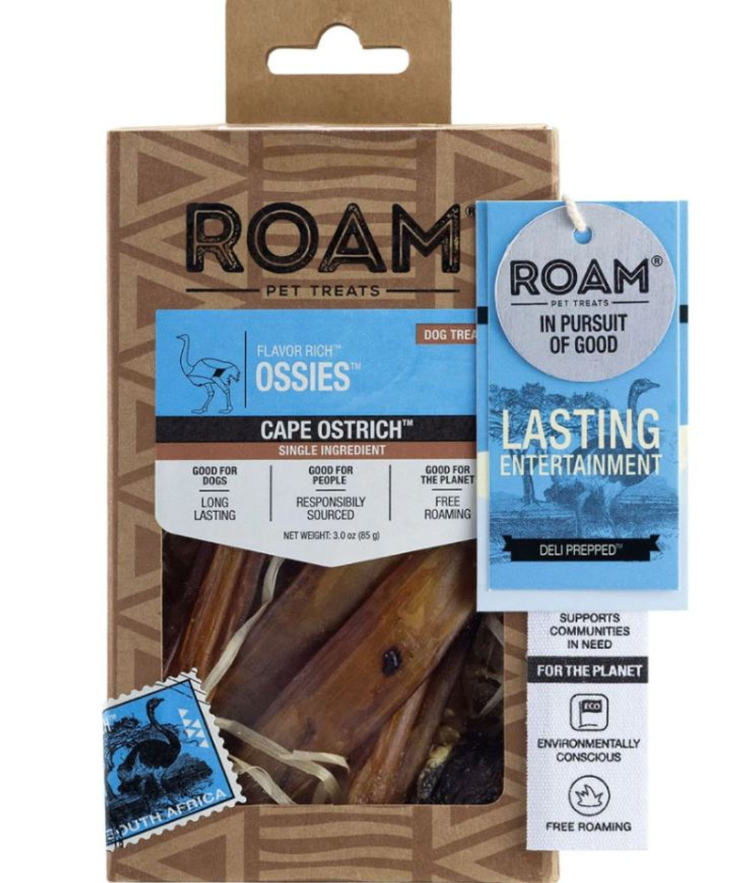 Roam Flavor Rich Ossies Dog Treats， 3 Oz.