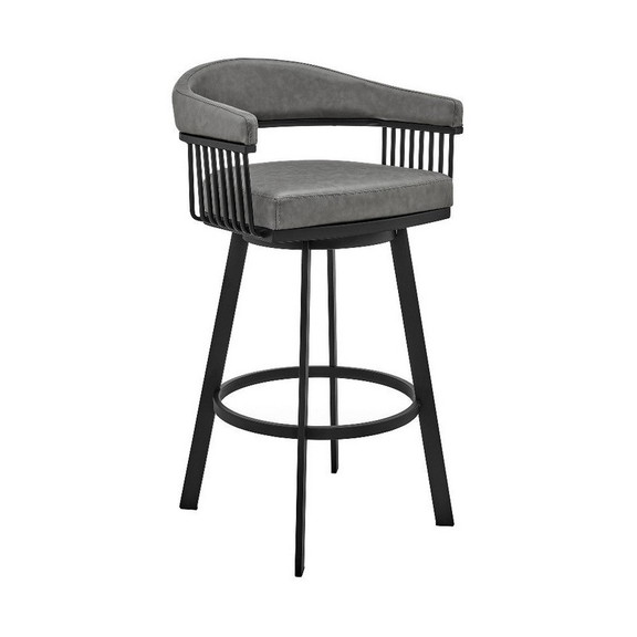 Benjara BM270143 Swivel Barstool with Open Design ...