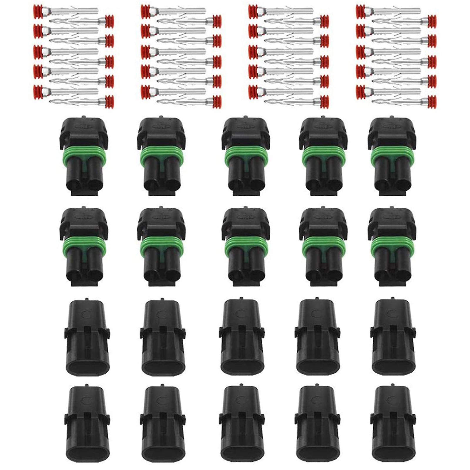 320pcs Car Electrical Wire Connector Terminals Plug Kit 1/2/3/4/6 Male And Female Small Pin Waterproof Plug For Truck Motorcycles Boats