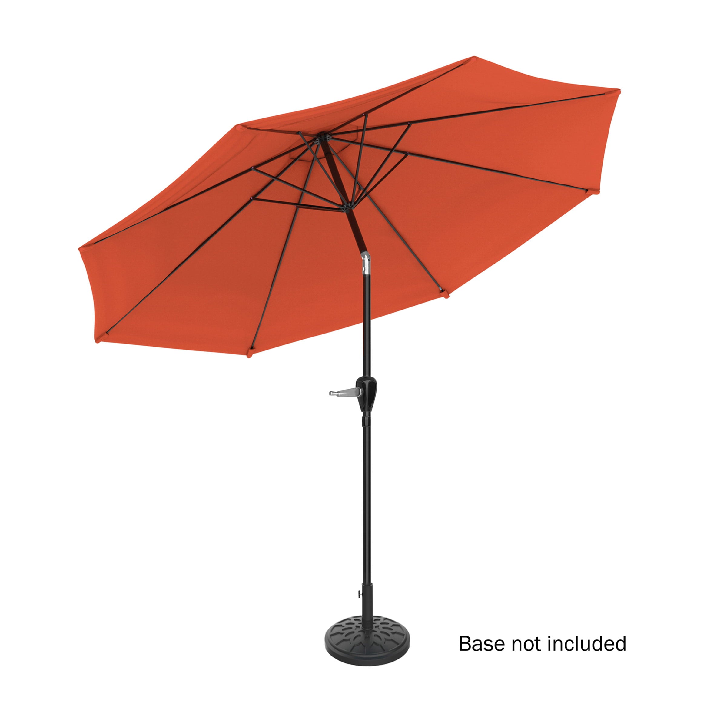 Patio Umbrella with Easy Crank and Auto Tilt Outdoor Table Umbrella 10 ft by Pure Garden (Orange)