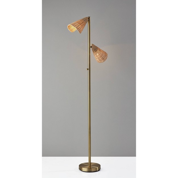 Cove Tree Floor Lamp Antique Brass Adesso