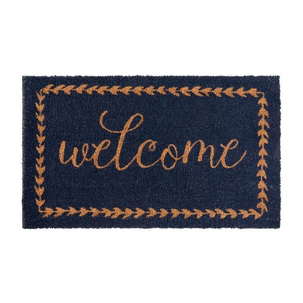 X Indoor outdoor Coir Doormat With Welcome Message And Non slip Backing