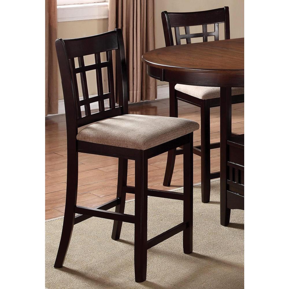 Chestnut Espresso Extendable Counter Hight Dining Set with Storage Base