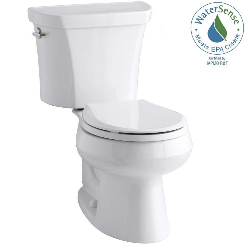 KOHLER Wellworth 2Piece 11 or 16 GPF Dual Flush Round Toilet in White