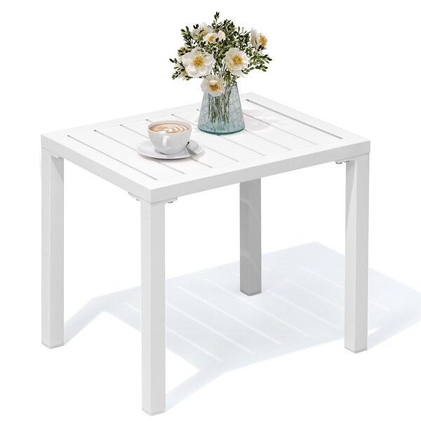 VredHom Outdoor Aluminum Patio Side Table