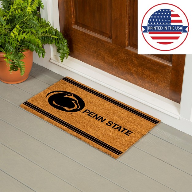 Evergreen Penn State Logo Natural Coir 28 X 16 Inches Indoor Outdoor Doormat