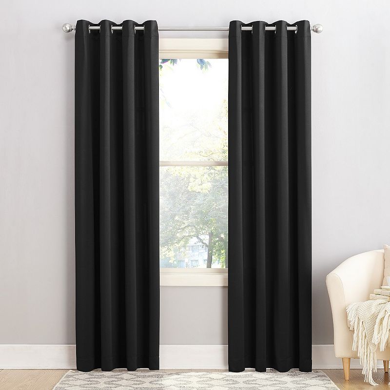 Sun Zero 1-Panel Gramercy Grommet Room Darkening Window Curtain