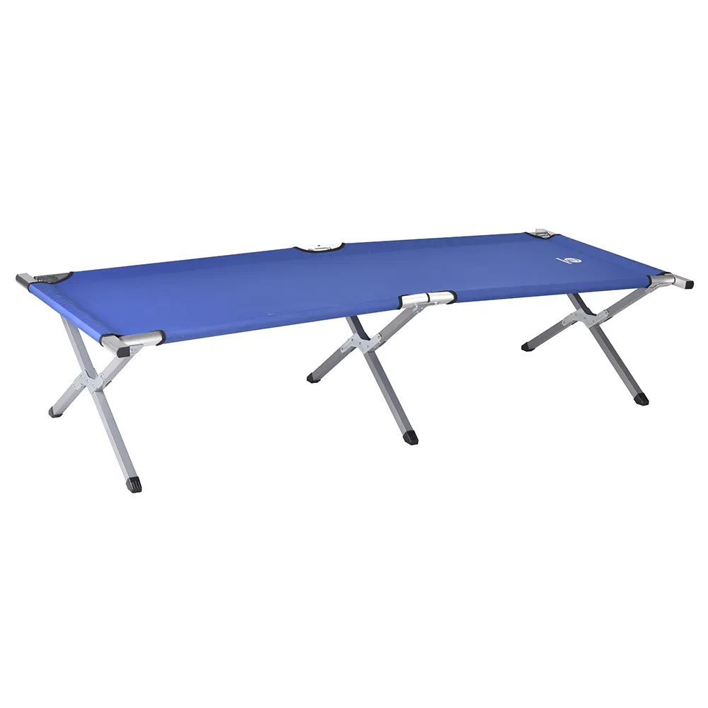 Wholesale Metal Aluminium Adults Single 600D Fabric Portable Camping Folding Outdoor Bed