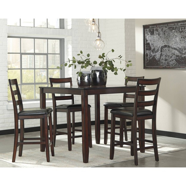 Coviar Counter Height Dining Table Set Brown Signature Design By Ashley