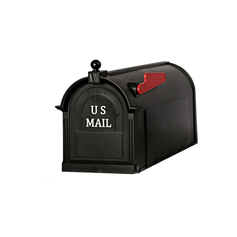 Postal PRO Ambrose Black Post Mount Mailbox PP1000BLM