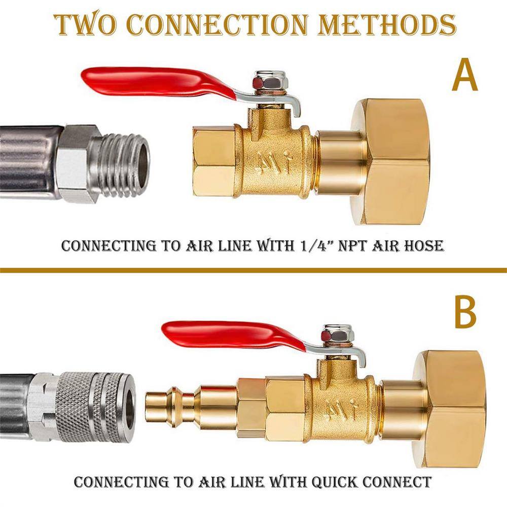 Dyiom 2-Pack Heavy-Duty 34 in. Solid Brass Garden Hose Shut Off Valve with 10 Extra Rubber Washers B08M5F3JKJ