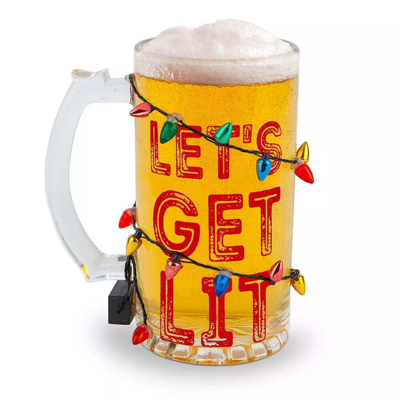 BigMouth Inc. Get Lit LED Holiday Beer Glass