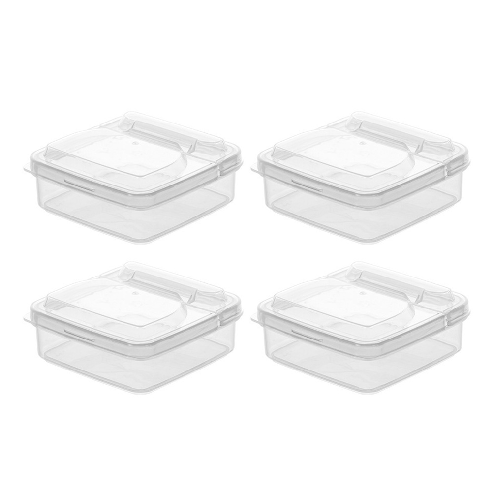 Hemoton 4Pcs Cheese Slice Storage Cases Butter Boxes Fruit Containers Fresh-keeping Cases