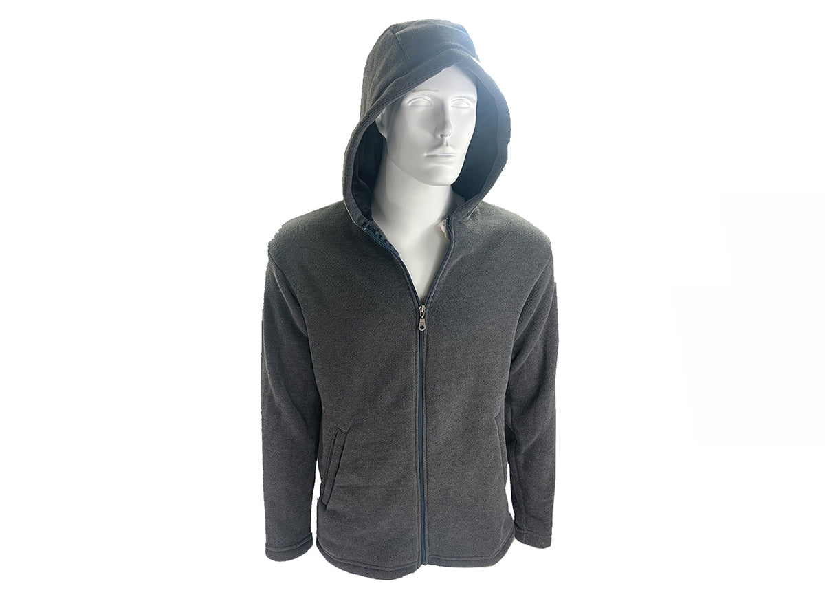 Race Face Heavy Duty Fleece Hoodie Embroidered Logo - Gray