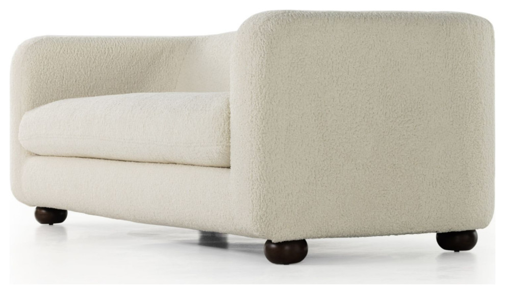 Gidget Sheepskin Natural Sofa 84 quot  Traditional   Sofas   by Zin Home  Houzz