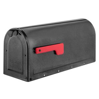 Architectural Mailboxes MB1 Pewter Medium Steel Post Mount Mailbox 7600P-10