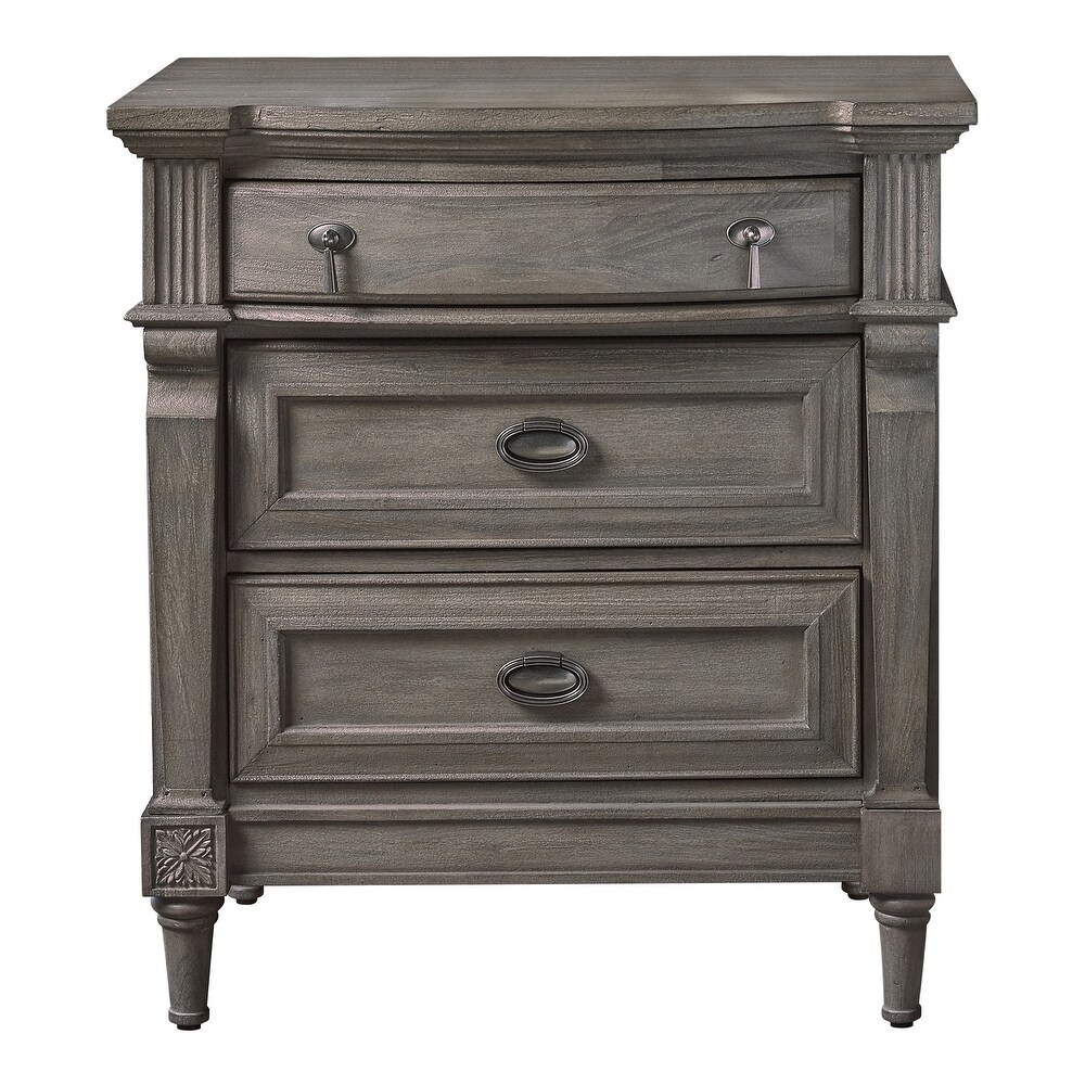 Martinique French Grey 5 piece Bedroom Set with 2 Nightstands